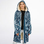 Soft as snowfall - Unisex Hooded Cloak with zippers