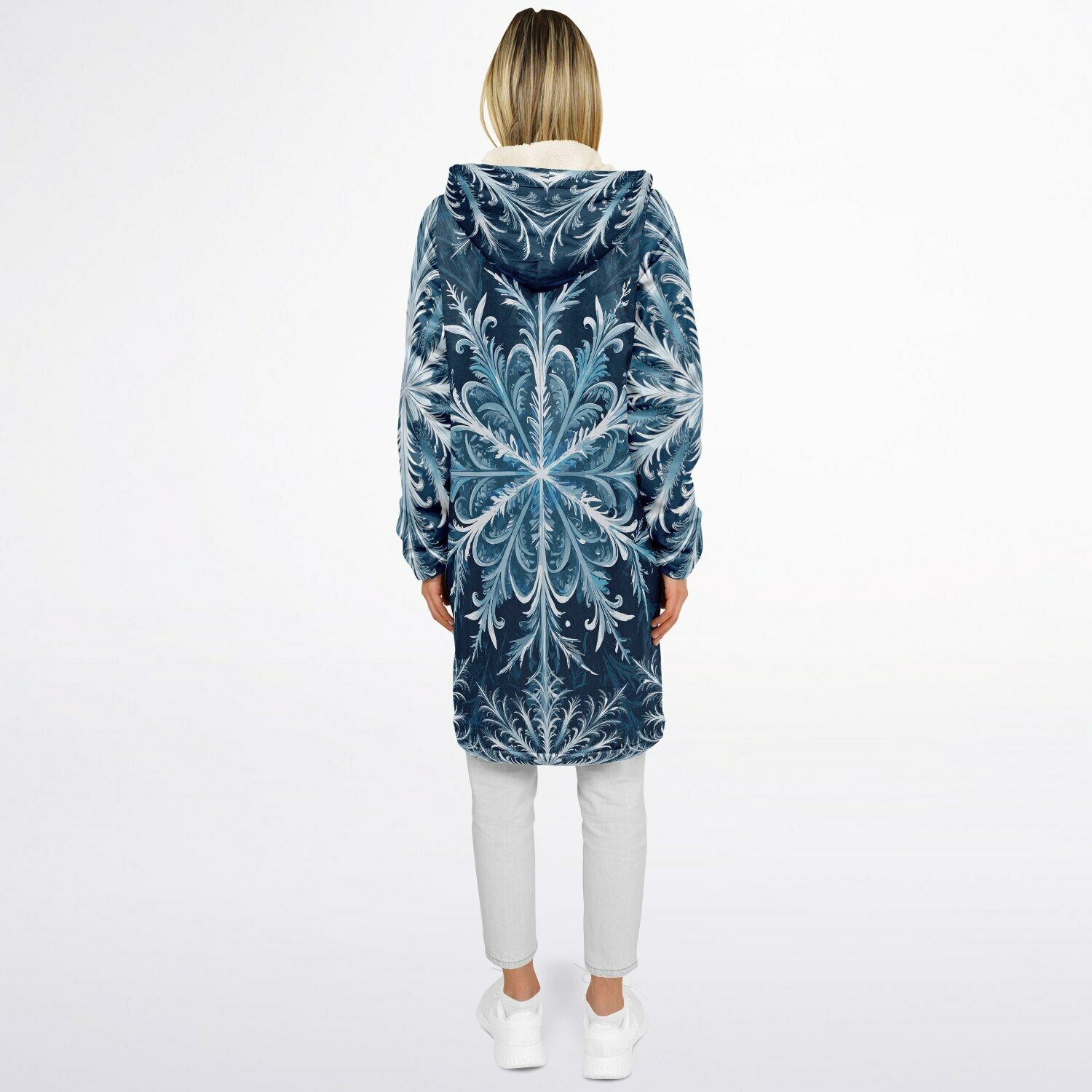Soft as snowfall - Unisex Hooded Cloak with zippers