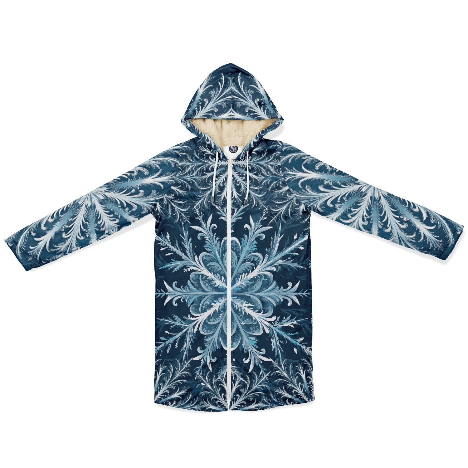 Soft as snowfall - Unisex Hooded Cloak with zippers