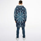 Soft as snowfall - Unisex Hooded Cloak with zippers