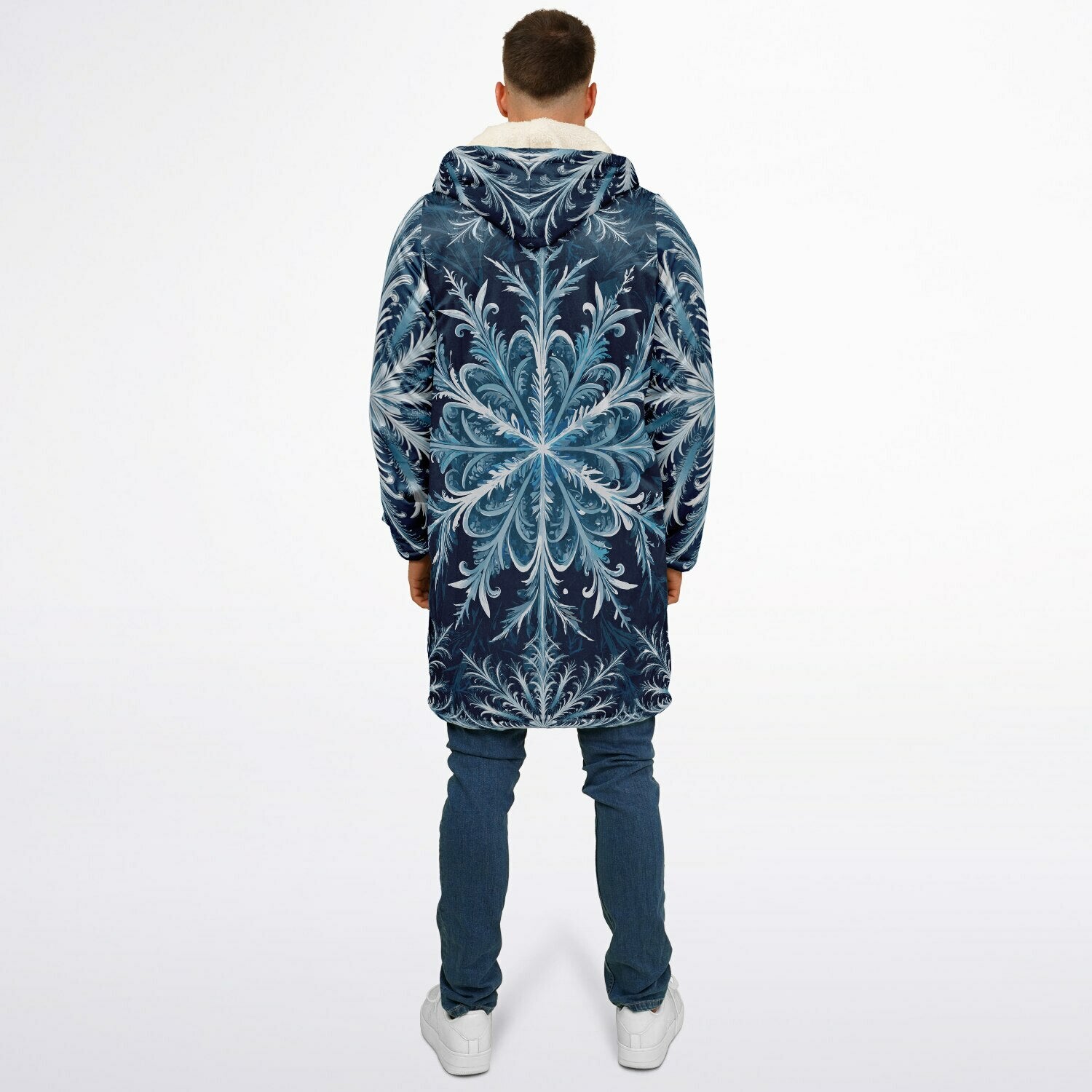 Soft as snowfall - Unisex Hooded Cloak with zippers