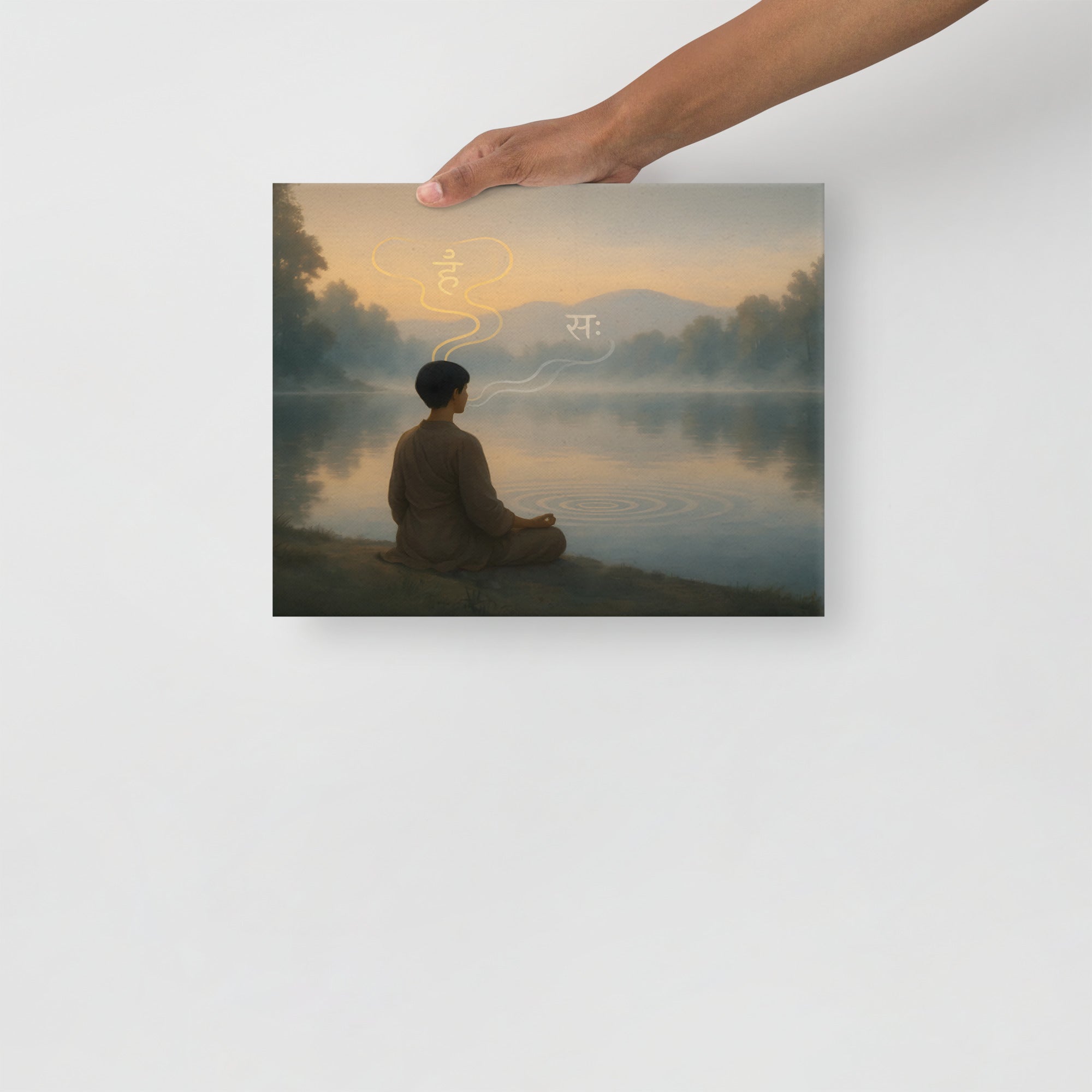 Meditation canvas - Yoga room decore, wall decore