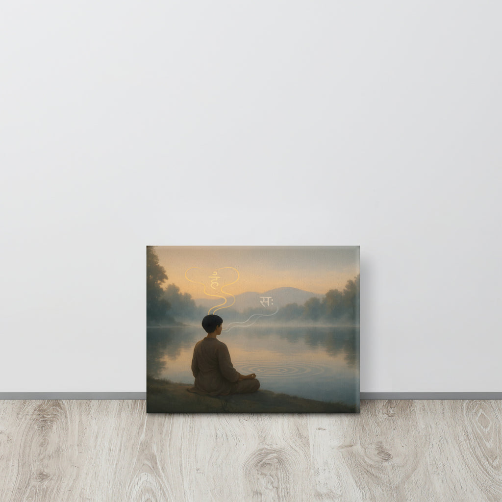 Meditation canvas - Yoga room decore, wall decore