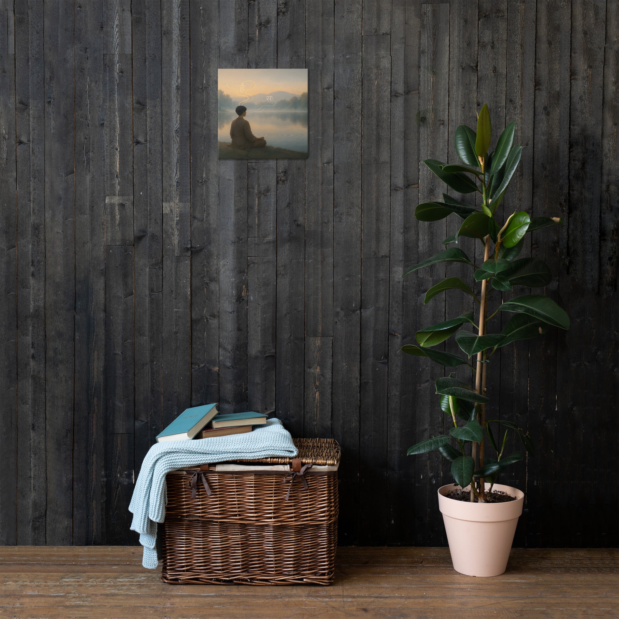 Meditation canvas - Yoga room decore, wall decore