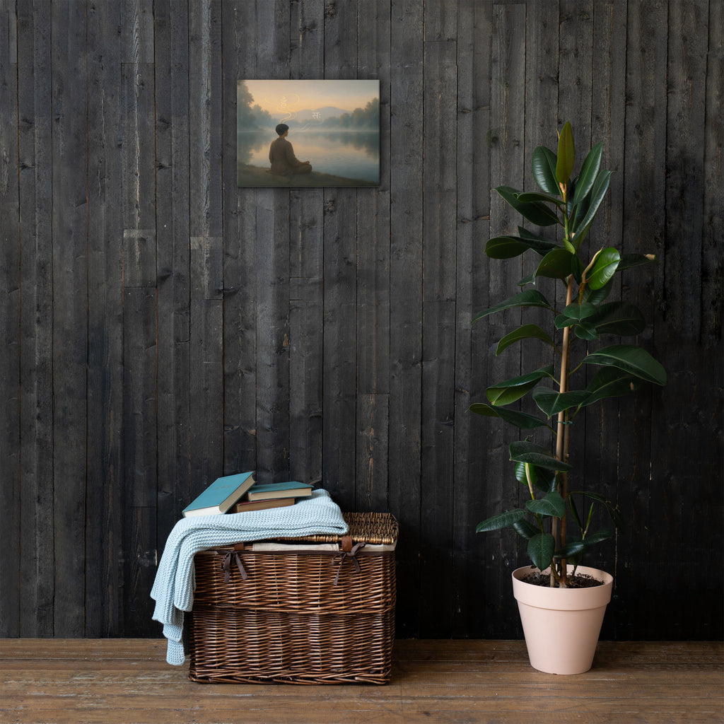 Meditation canvas - Yoga room decore, wall decore