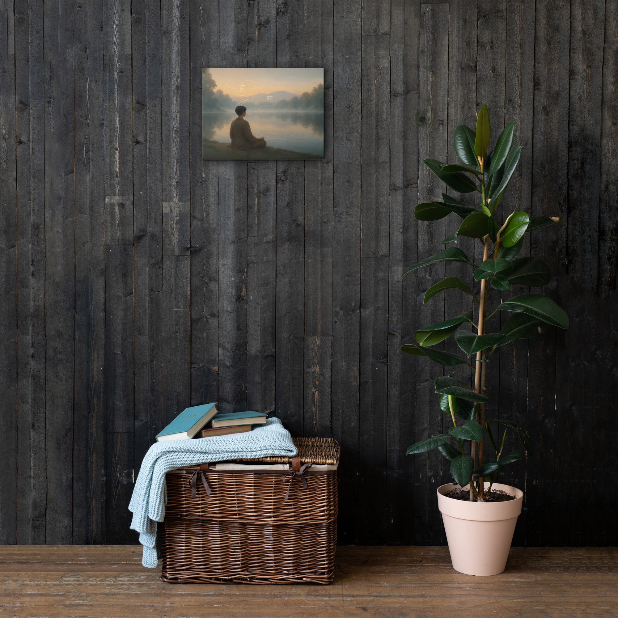 Meditation canvas - Yoga room decore, wall decore