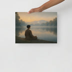 Meditation canvas - Yoga room decore, wall decore