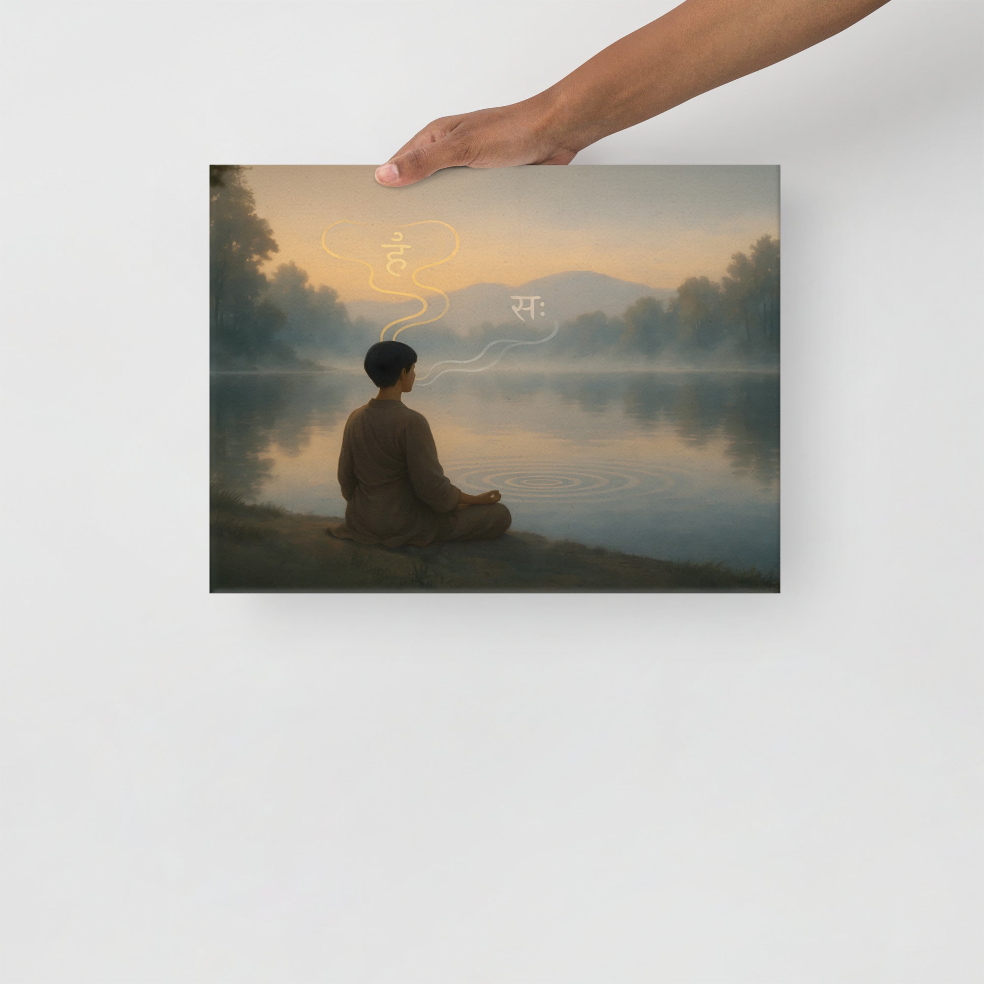 Meditation canvas - Yoga room decore, wall decore