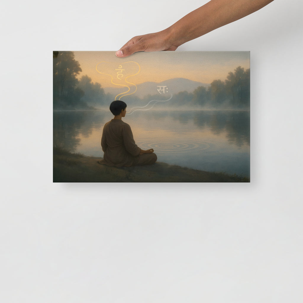 Meditation canvas - Yoga room decore, wall decore