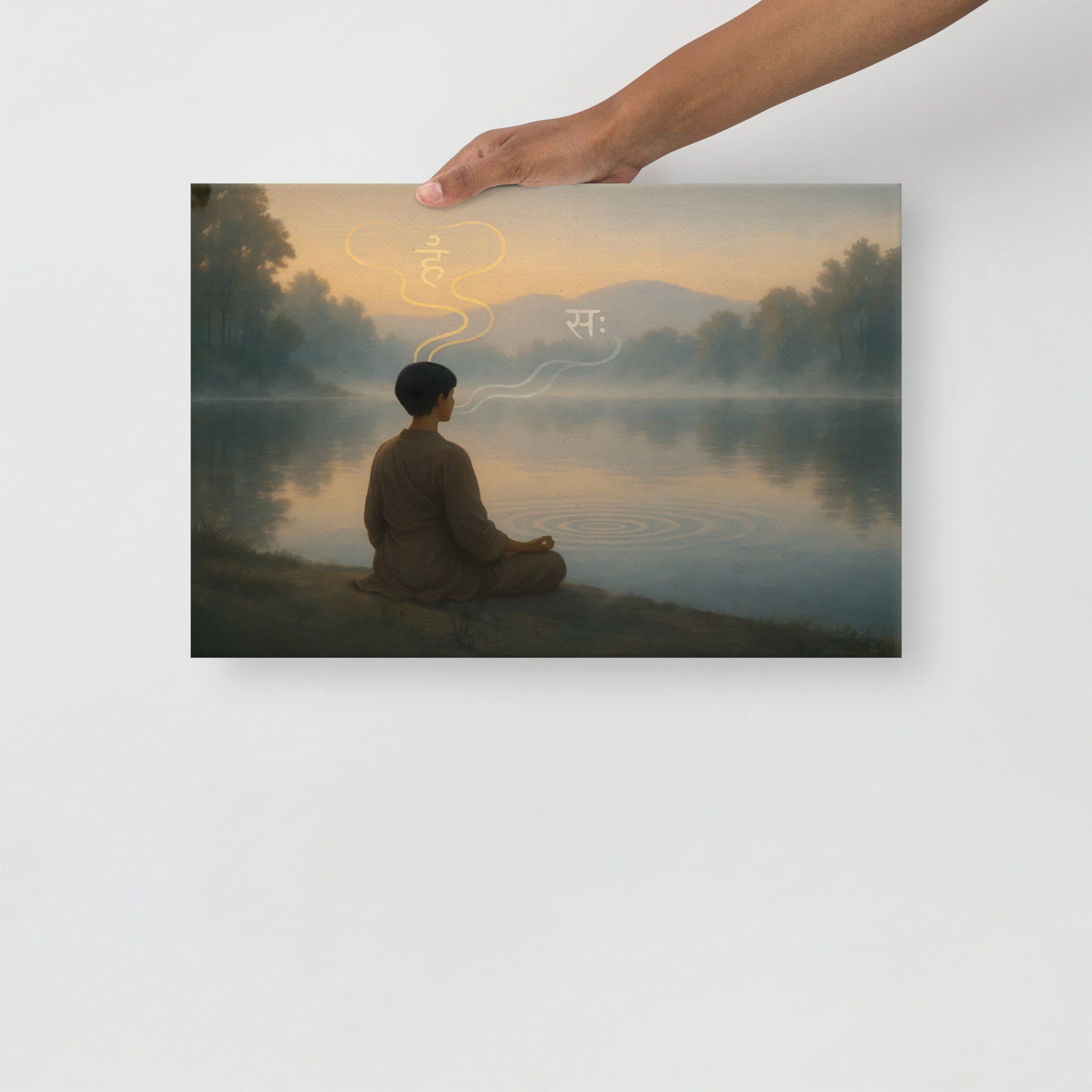 Meditation canvas - Yoga room decore, wall decore