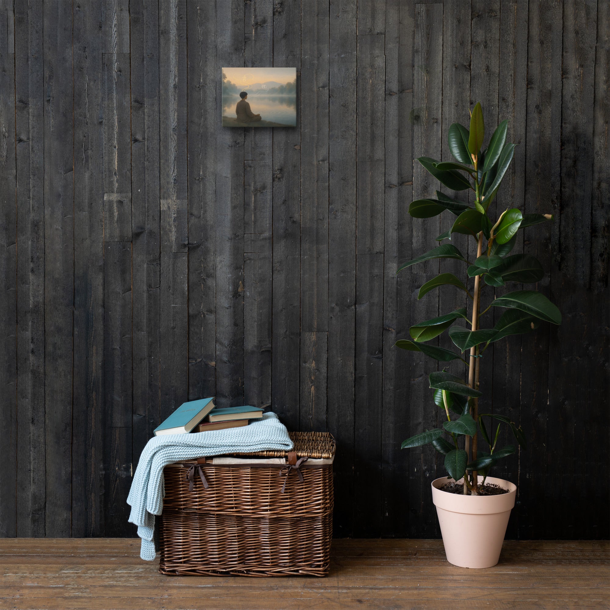 Meditation canvas - Yoga room decore, wall decore