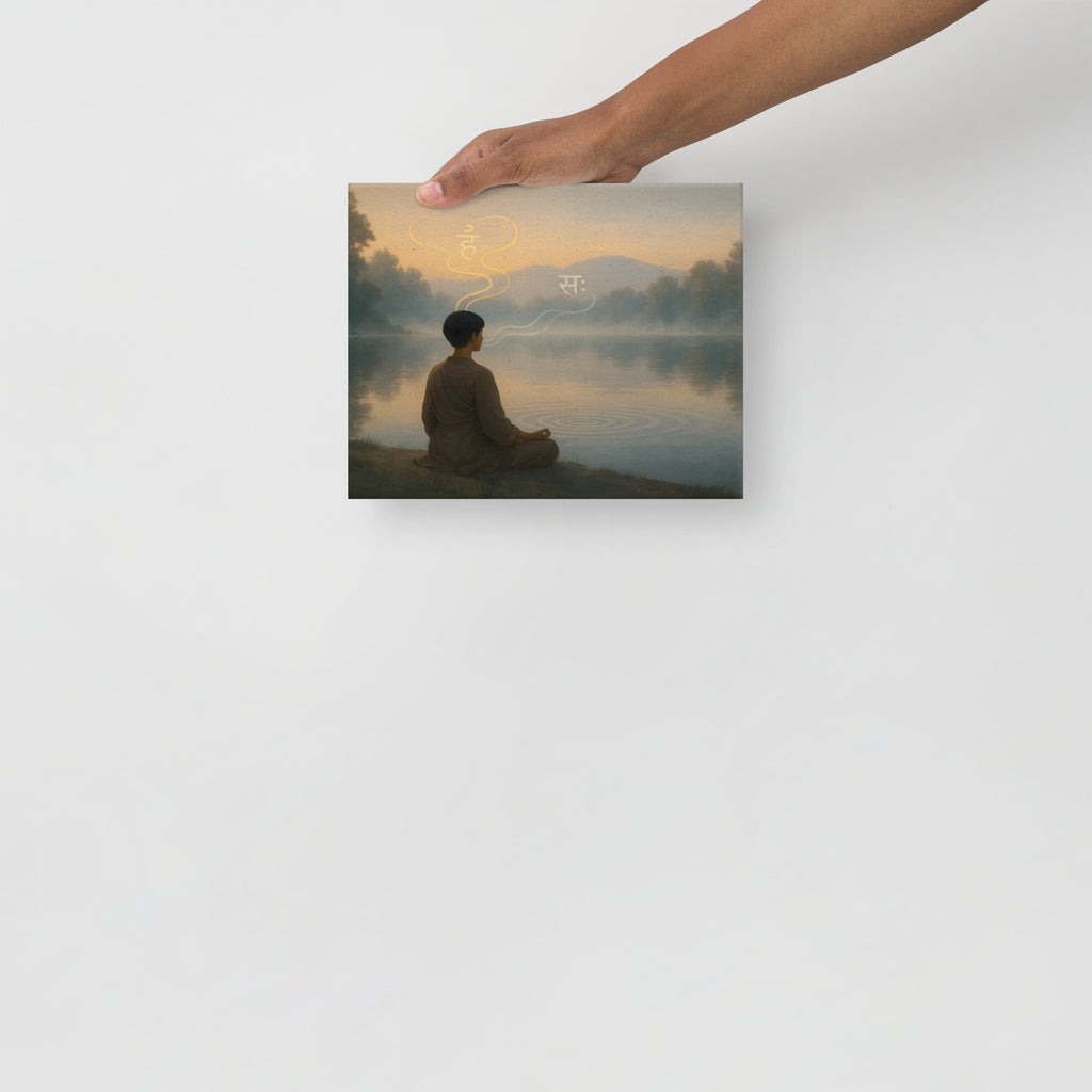 Meditation canvas - Yoga room decore, wall decore
