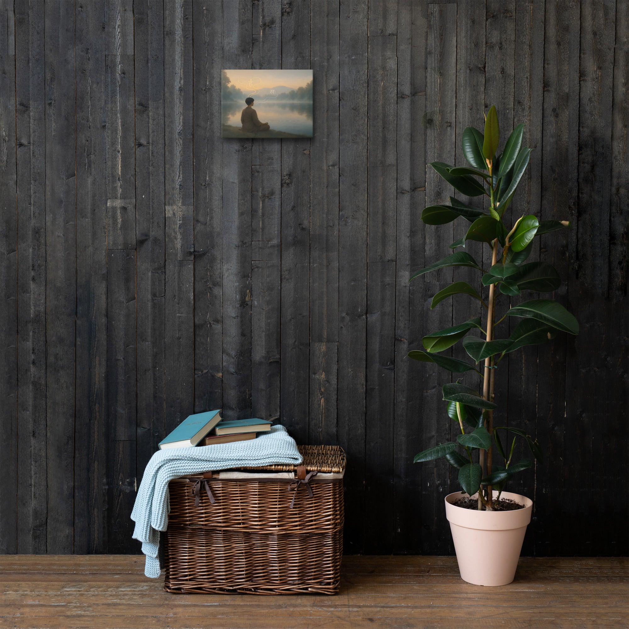 Meditation canvas - Yoga room decore, wall decore