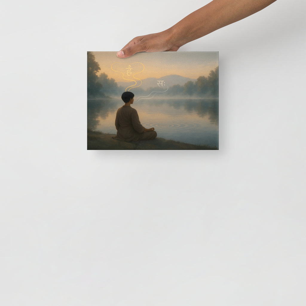 Meditation canvas - Yoga room decore, wall decore